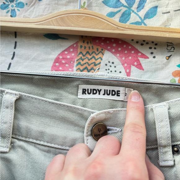 RUDY JUDE Utility Jean Pants in Limited Edition Light Green - Picture 4 of 8